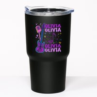 Girl Retro Olivia First Name Personalized Groovy 80S Tumbler