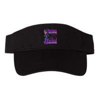 Girl Retro Olivia First Name Personalized Groovy 80S Visor
