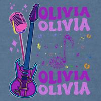 Girl Retro Olivia First Name Personalized Groovy 80S Garment-Dyed Sweatshirt