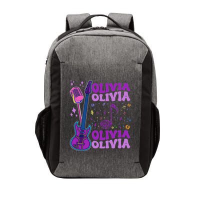 Girl Retro Olivia First Name Personalized Groovy 80S Vector Backpack