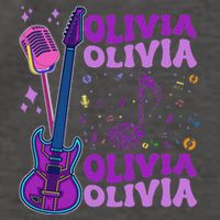 Girl Retro Olivia First Name Personalized Groovy 80S Vector Backpack