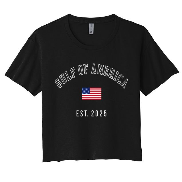 Gulf Retro Of America Est 2025 Usa American Flag Crop Top