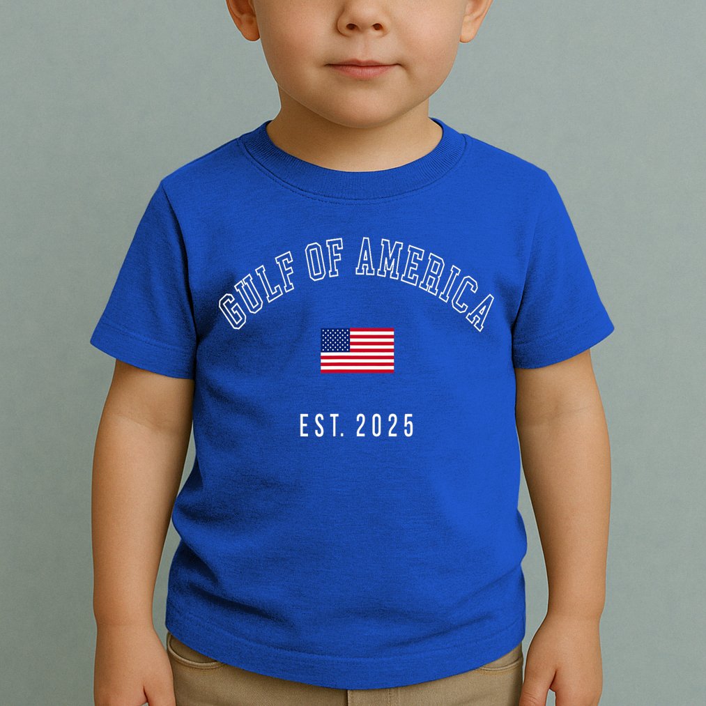Gulf Retro Of America Est 2025 Usa American Flag Toddler T-Shirt