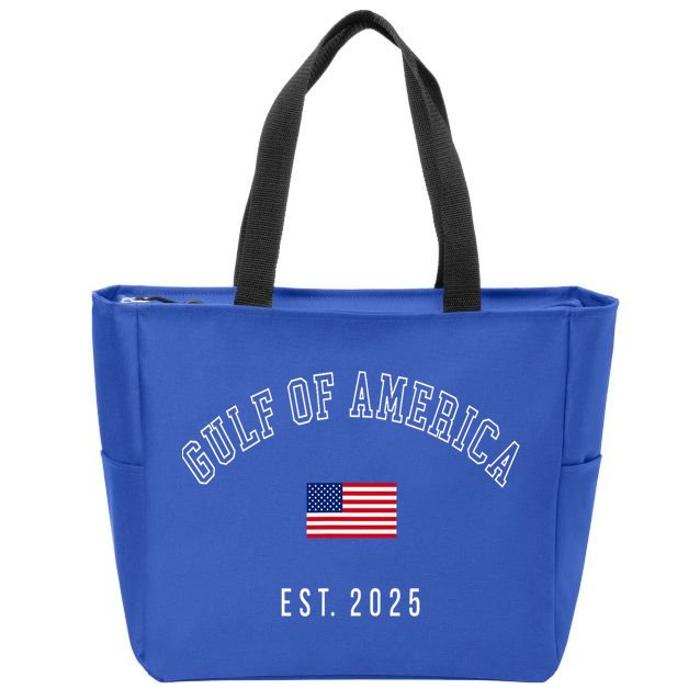 Gulf Retro Of America Est 2025 Usa American Flag Zip Tote Bag