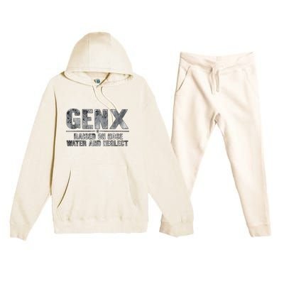 Genx Raised On Hose Water And Neglect Premium Hooded Sweatsuit Set