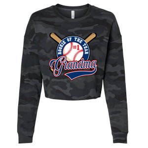 Grandma Rookie of Year 1st Birthday Baseball Theme Matching Cropped Pullover Crew