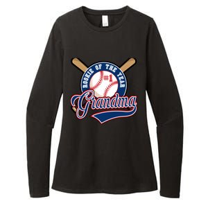 Grandma Rookie of Year 1st Birthday Baseball Theme Matching Womens CVC Long Sleeve Shirt