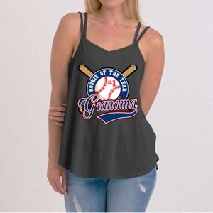 Grandma Rookie of Year 1st Birthday Baseball Theme Matching Women's Strappy Tank