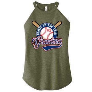 Grandma Rookie of Year 1st Birthday Baseball Theme Matching Women's Perfect Tri Rocker Tank