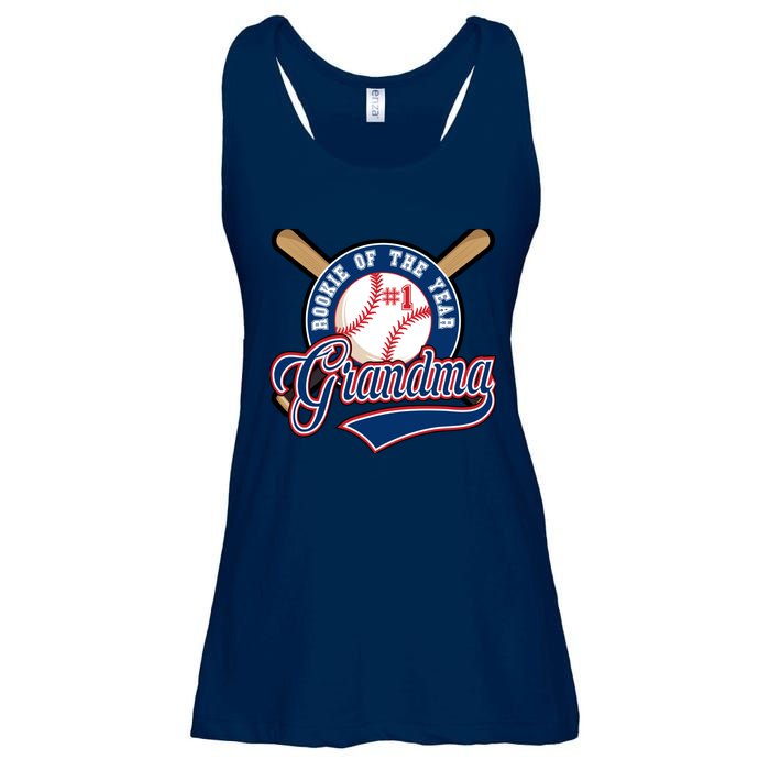 Grandma Rookie of Year 1st Birthday Baseball Theme Matching Ladies Essential Flowy Tank