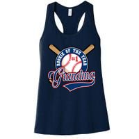 Grandma Rookie of Year 1st Birthday Baseball Theme Matching Women's Racerback Tank