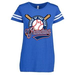 Grandma Rookie of Year 1st Birthday Baseball Theme Matching Enza Ladies Jersey Football T-Shirt