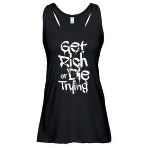 Get Rich Or Die Trying Money Millionaire Cash Miner Trader Ladies Essential Flowy Tank