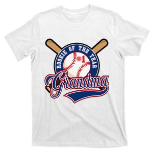 Grandma Rookie of Year 1st Birthday Baseball Theme Matching T-Shirt