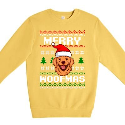 Golden Retriever Owner Ugly Christmas Dog Lover Meaningful Gift Premium Crewneck Sweatshirt