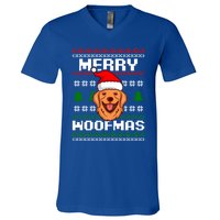 Golden Retriever Owner Ugly Christmas Dog Lover Meaningful Gift V-Neck T-Shirt