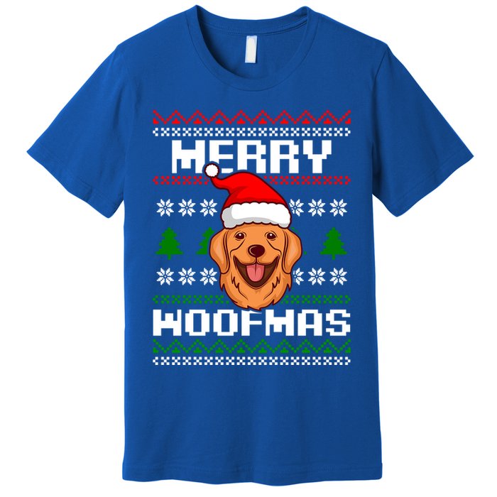 Golden Retriever Owner Ugly Christmas Dog Lover Meaningful Gift Premium T-Shirt