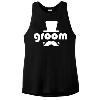 Groom Bachelor Party Ladies PosiCharge Tri-Blend Wicking Tank