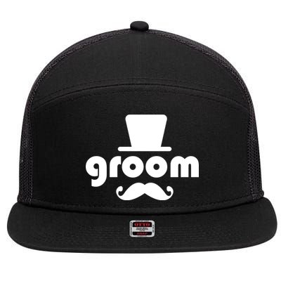 Groom Bachelor Party 7 Panel Mesh Trucker Snapback Hat