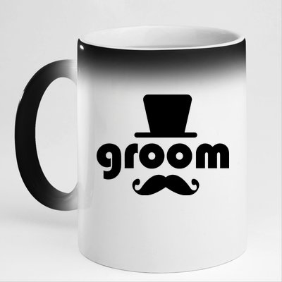 Groom Bachelor Party 11oz Black Color Changing Mug