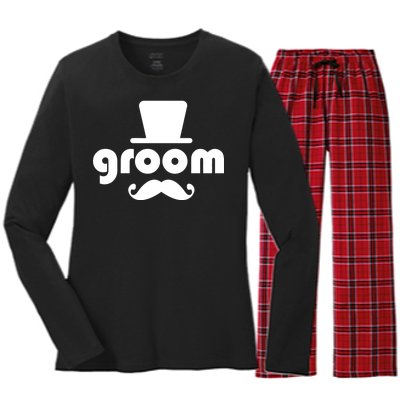 Groom Bachelor Party Women's Long Sleeve Flannel Pajama Set 