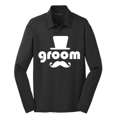 Groom Bachelor Party Silk Touch Performance Long Sleeve Polo