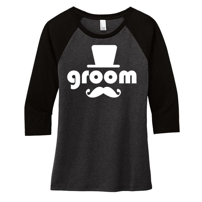 Groom Bachelor Party Women's Tri-Blend 3/4-Sleeve Raglan Shirt