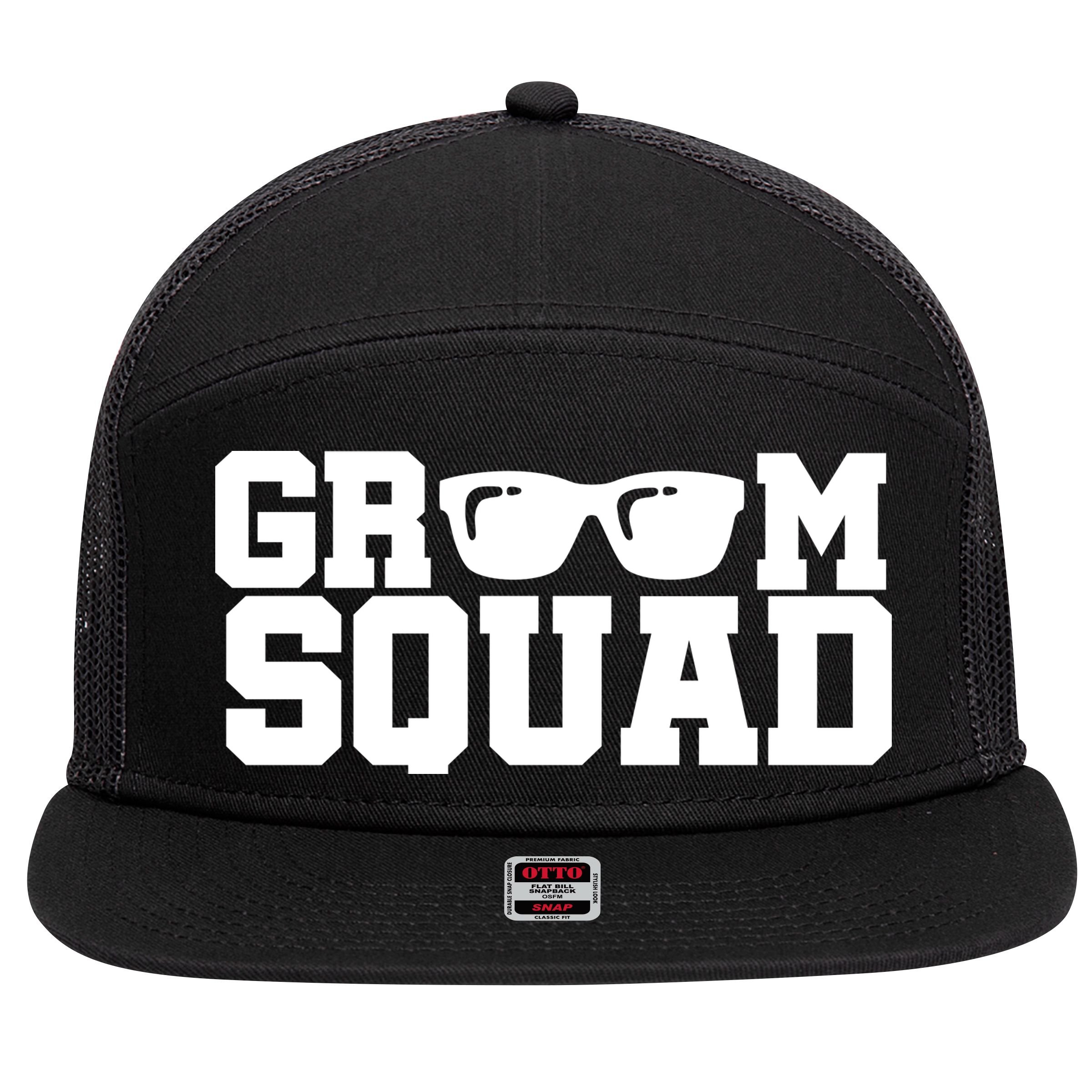 Groom Squad 7 Panel Mesh Trucker Snapback Hat