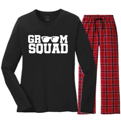 Groom Squad Women's Long Sleeve Flannel Pajama Set 