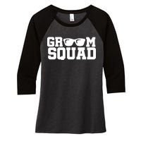 Groom Squad Women's Tri-Blend 3/4-Sleeve Raglan Shirt