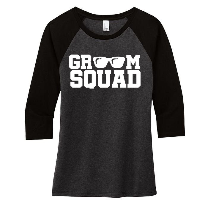 Groom Squad Women's Tri-Blend 3/4-Sleeve Raglan Shirt