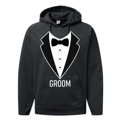 Groom Wedding Tuxedo Performance Fleece Hoodie