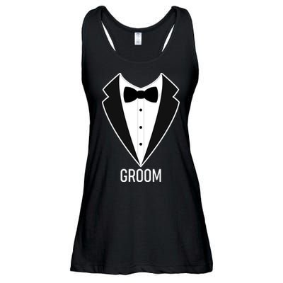 Groom Wedding Tuxedo Ladies Essential Flowy Tank