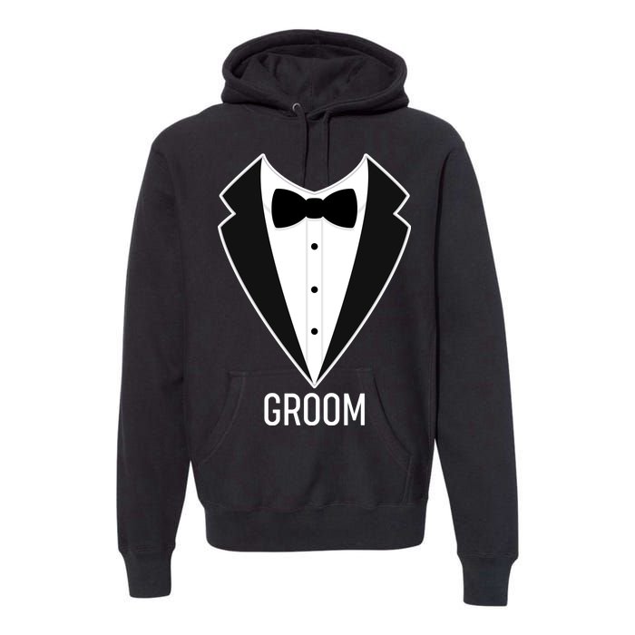 Groom Wedding Tuxedo Premium Hoodie