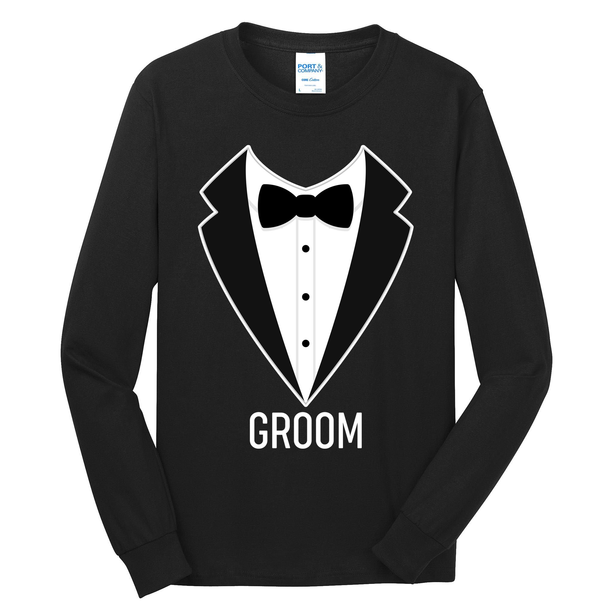 Groom Wedding Tuxedo Tall Long Sleeve T-Shirt