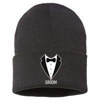 Groom Wedding Tuxedo Sustainable Knit Beanie