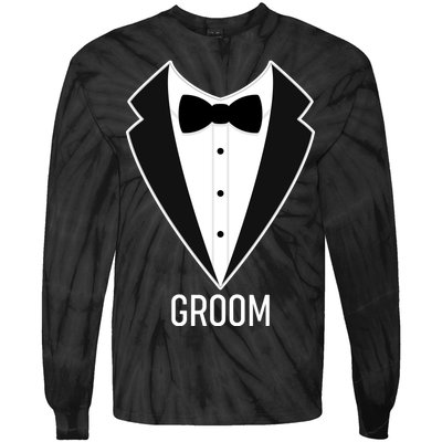 Groom Wedding Tuxedo Tie-Dye Long Sleeve Shirt