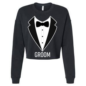 Groom Wedding Tuxedo Cropped Pullover Crew