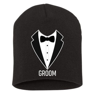 Groom Wedding Tuxedo Short Acrylic Beanie