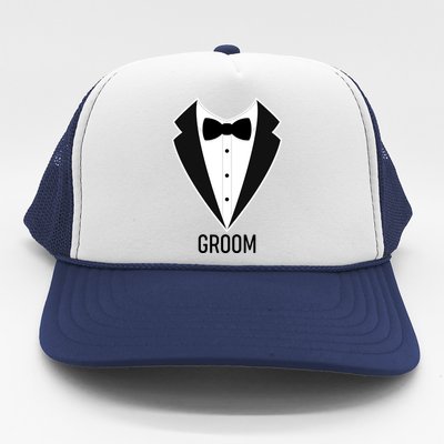 Groom Wedding Tuxedo Trucker Hat