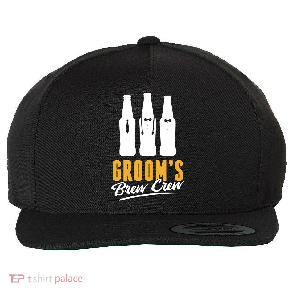 Grooms Brew Crew Wool Snapback Cap