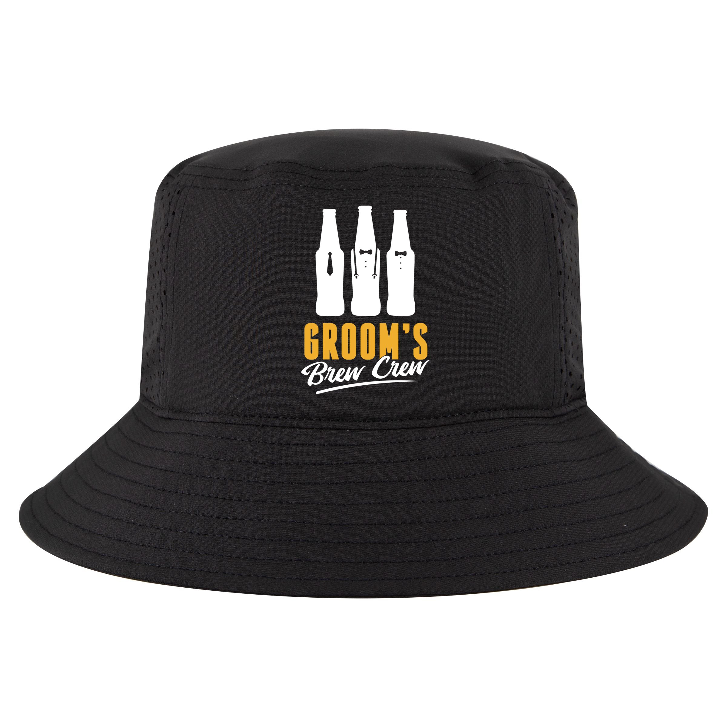 Grooms Brew Crew Cool Comfort Performance Bucket Hat
