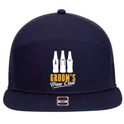 Grooms Brew Crew 7 Panel Mesh Trucker Snapback Hat