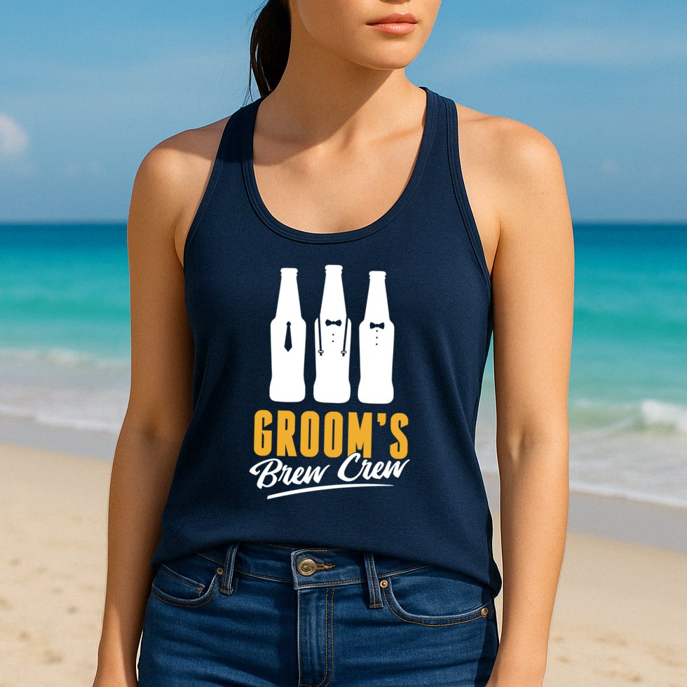 Grooms Brew Crew Womens Tank Top