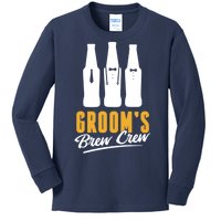 Grooms Brew Crew Kids Long Sleeve Shirt