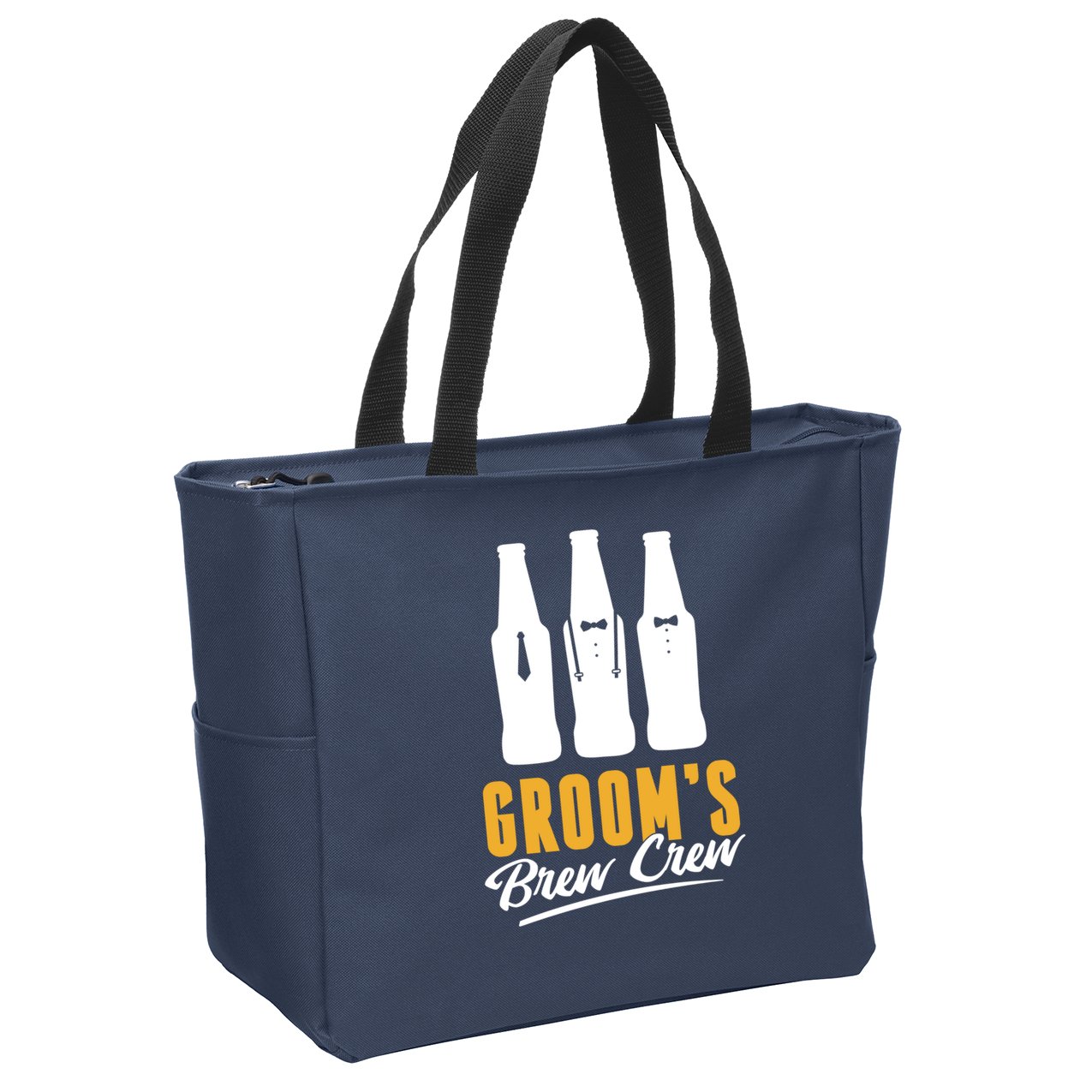 Grooms Brew Crew Zip Tote Bag
