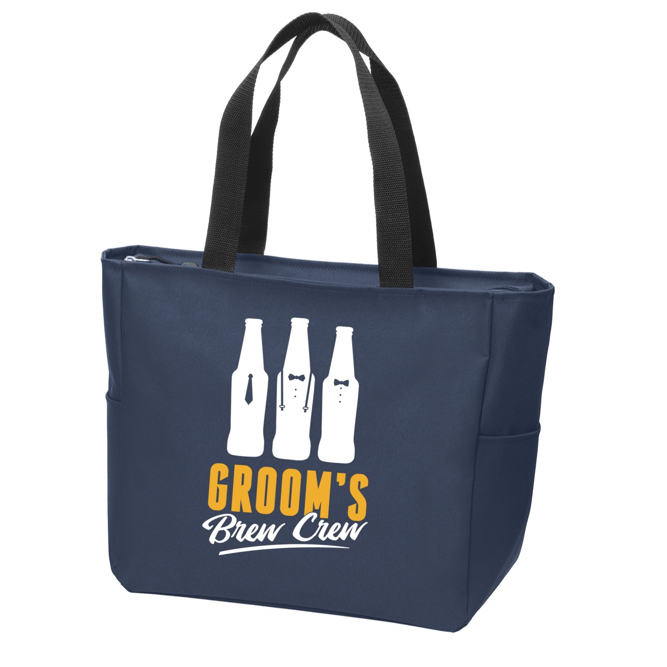 Grooms Brew Crew Zip Tote Bag