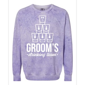 Grooms Drinking Teem Glass Colorblast Crewneck Sweatshirt