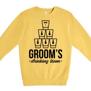 Grooms Drinking Teem Glass Premium Crewneck Sweatshirt