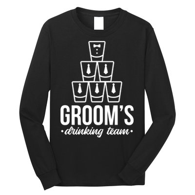 Grooms Drinking Teem Glass Long Sleeve Shirt